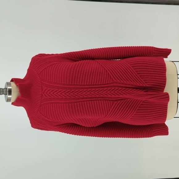 Banana Republic Chunky Turtleneck Sweater Red M fall cabincore preppy heritage - Picture 1 of 6